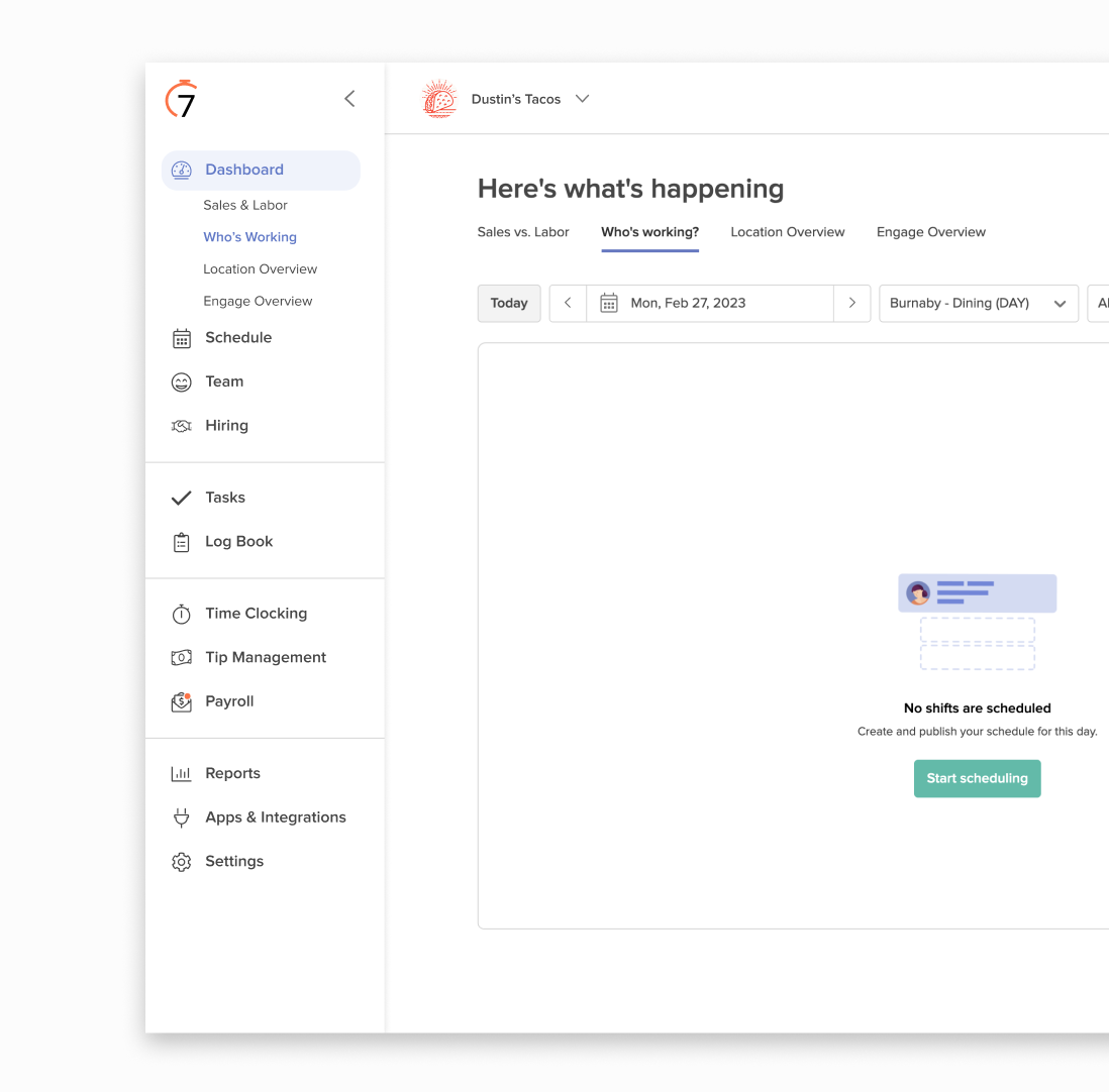 Web horizontal to vertical navigation